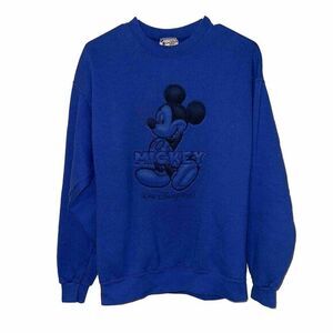 Vintage Walt Disney World Sweatshirt Men's Mickey Mouse Crewneck‎ Blue Size M